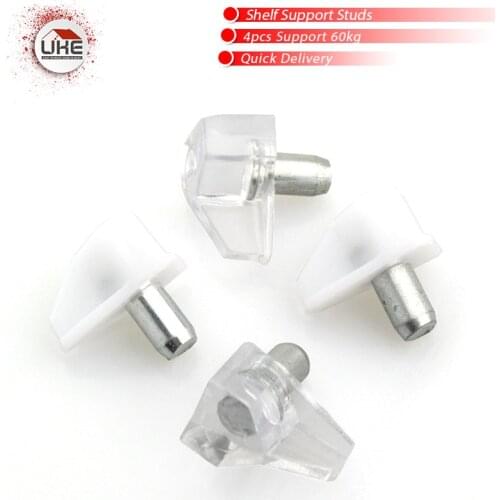 UKE 50pcs/lot Self Studs Pegs With Metal Pin Furniture Cabinet Bracket Nail Laminates Support Partition Tray Support Pegs