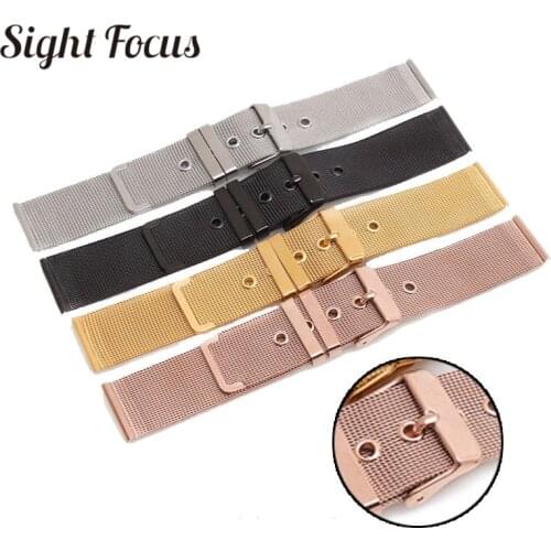 Milanese Mesh Replacement Watch Band for Casio Watch Strap Woven Braidded Silver Black Belt Men Replacement Male Bracelets Clock