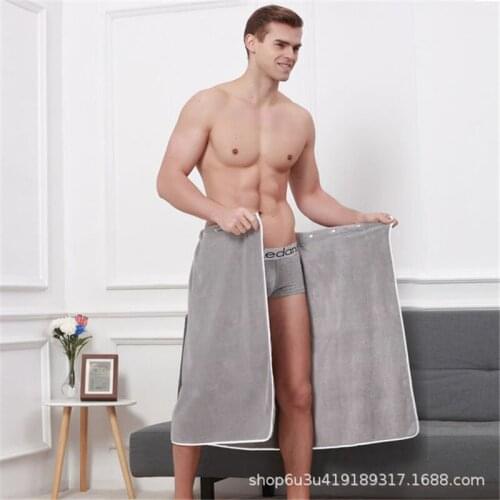 70x150cm Mens Coral Fleece Bath Skirts Are Anti-Glare And Can Wear Bath Towels For Soft And Absorbent Swimming Bathing