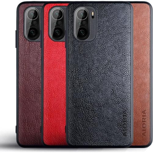 Non-Fingerprint Leather Skin Case for Xiaomi POCO F3 F 3 5G X3 NFC POCOX3 Poco Phone X3 Pro Slim Matte Feeling Back Cover