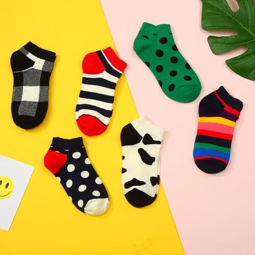 Colorful Invisible Short Woman Sweat summer comfortable cotton girl men boat socks ankle low