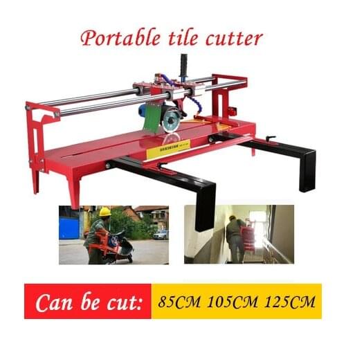 Portable tile cutter with laser accurate cutting