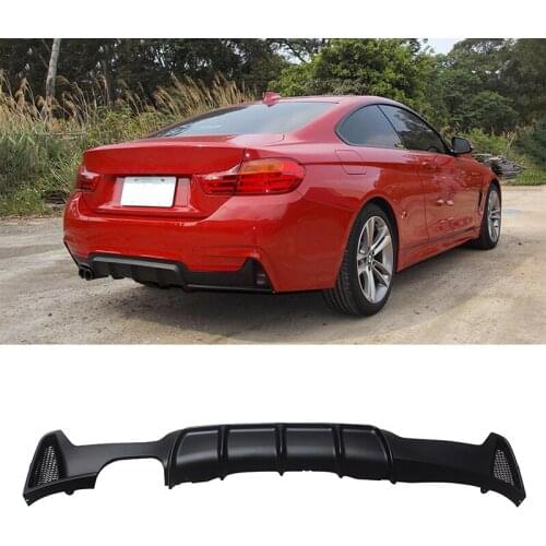 Loyalty for 2014-2019 BMW 4 Series F32 Rear Diffuser Lip Splitter Spoiler ABS Plastic Matte Black Car Accessories