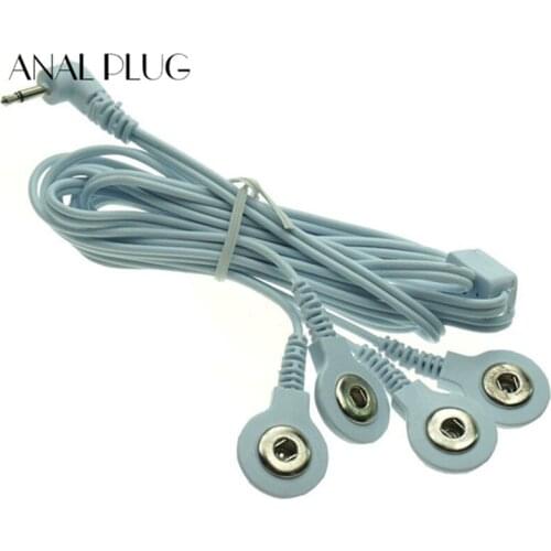 4 Heads Cable Male Female Electro Sex Toys Accessory For Electric Shock Professionals Host Medical Themed Products