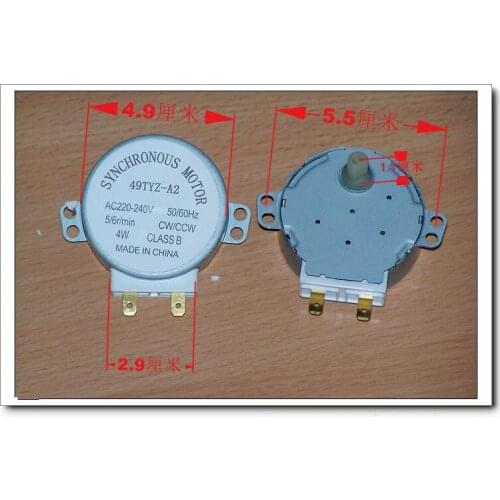 1pcs 49TYZ-A2 4W 5/6RPM AC 220-240V 50/60Hz Synchronous Motor for Microwave Oven