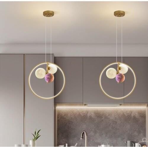 Nordic LED Rings Pendants For Dining Room Living Room Gallery Bedroom Kitchen Hotel Restaurant Villa Indoor Home Decorative Lamp