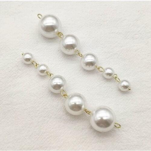 New Arrival!83x16mm 50pcs Imitation pearls Charm/Connectors For Handmade Necklace Accessories Earring Parts DIY Jewelry Findings