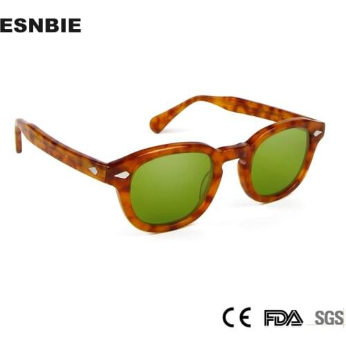 Handmade Acetate Sunglasses Men Women Retro Round Tinted Shades Fashion Trending Styles UV400 Sun Glasses For Male Gafas Oculos