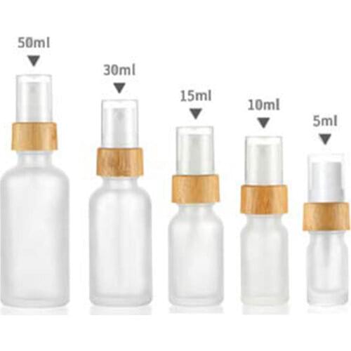 Frosted Fine Mist Atomizer Empty Glass Spray Bottle For Travel Perfume Liquid Cosmetic Vials Containers 5/10/15/30/50/100ML