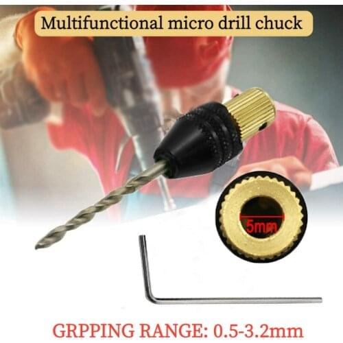 New upgrade tool accessories 2.0mm motor shaft micro chuck fixing clamp 0.3mm-4mm small drill micro chuck fixing device