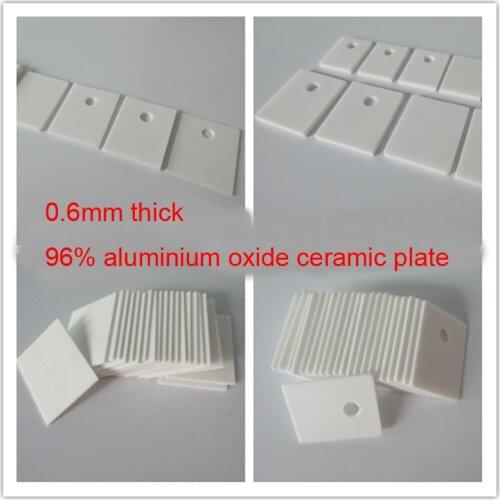0.6mm thick 96% aluminium oxide ceramic plate alumina wafer aluminum oxide Ceramic Heater alundum sheet To247 ceramic radiator