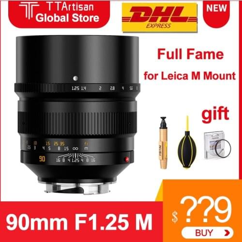 TTArtisan 90mm F1.25 Lens Full Fame Camera Lens for Leica M Mount For Leica M-M M3 M6 M7 M8 M9 M9p M10 M240 Camera