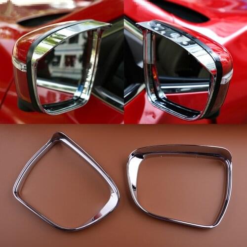 2pcs Car Rearview Mirror Rain Visor Eyebrow Cover Trim Fit For Nissan Murano Rogue X-Trail Sport Qashqai Pathfinder