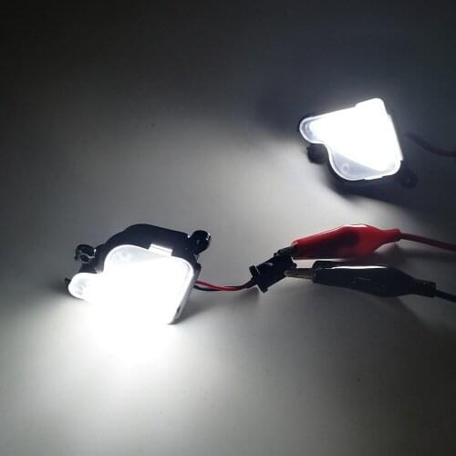 2Pcs for Skoda Octavia Mk2 Mk3 5E 2012-2019 1Z Phase 2 Superb 2008-2019 6000K White LED Under Side Mirror Light Puddle Lamp