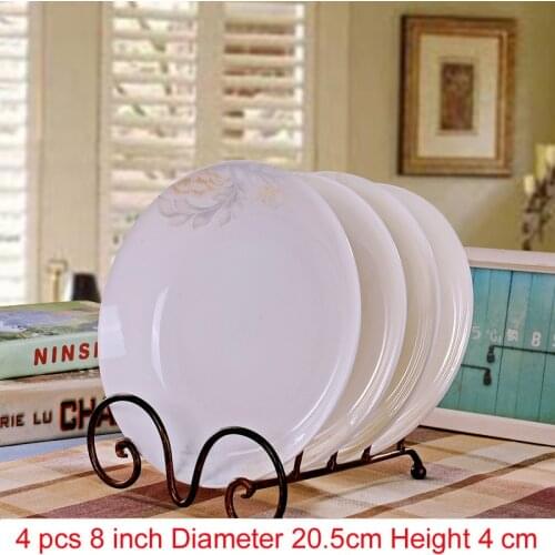 4pcs/set Jingdezhen Bone China Porcelain Dinnerware Dining Room Ceramic Tableware Deep Soup Dishes Sushi Plates