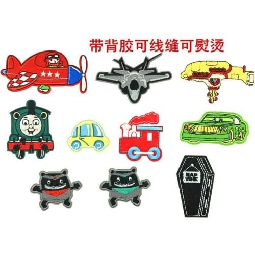 50pcs/Lot Cartoon Cloth Stickers Embroidery Patches Letters Clothing Decoration Accessories Diy Iron Heat Transfer Applique