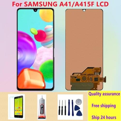 6.1"Original AMOLED For Samsung Galaxy A41 SM-A415F A415 LCD Display Touch Screen Digitizer Assembly Replacement Parts