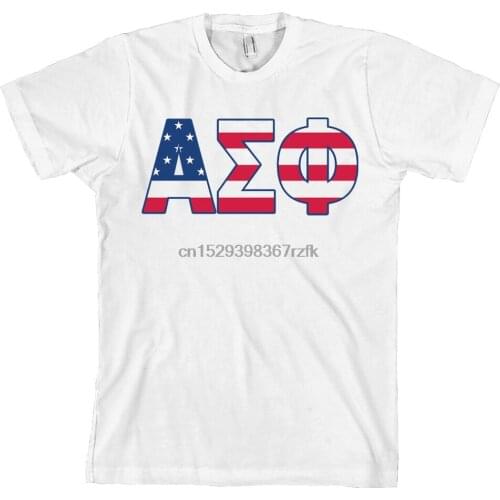 Alpha Sigma Phi Bella + Canvas T Shirt USA Letter Top Alpha Sig ALL SIZES