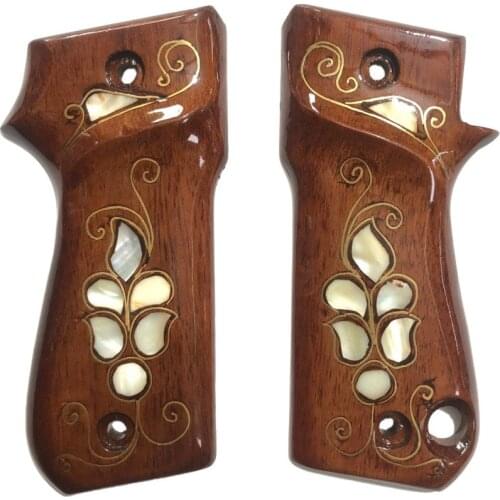 Astra Condor Mod 800 Pearl Inlaid Wooden Grip Mod1 Wood grips gun accessory av gun pistol grips 1