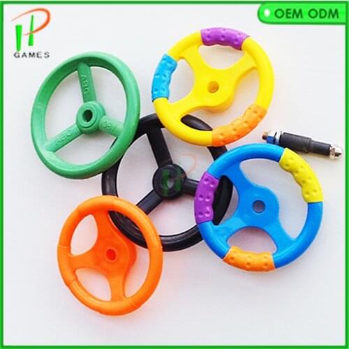 Free shipping Kids Swing machine steering wheel Racing Kids Plastic Dia Steering Wheel Kiddie rides game machine parts