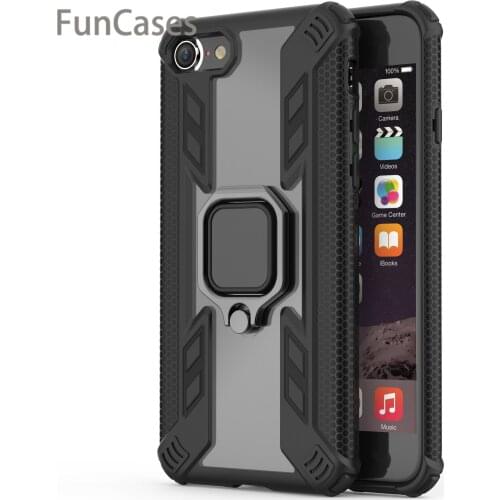 Armor Case For iphone 6 6S 7 8 Plus X XS XS MAX XR Shockproof Silicone Car Magnetic Holder Ring Protective Back Cover Phone Case