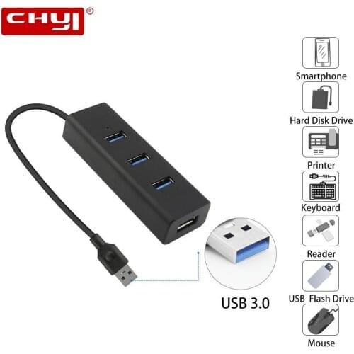 CHYI 4 Ports Usb Hub Combo Multi Usb 3.0 Hub with Sd/tf Card Reader Function High Speed Usb Splitter For Laptop PC Accessories