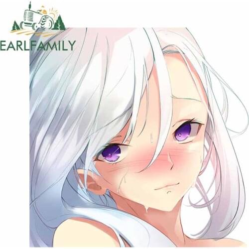 EARLFAMILY 13cm x 13cm For Anime Girl Car Stickers Scratch-Proof Decal Vinyl Material Waterproof Decals Windows Decoration