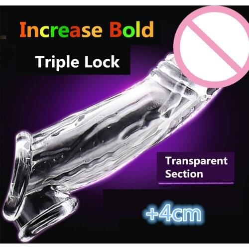 Erotic Silicone Penis Accessories Reusable Penis Extension Ring Sleeve Cock Time Delay Ejaculationg Sex Intimacy Toys For Men