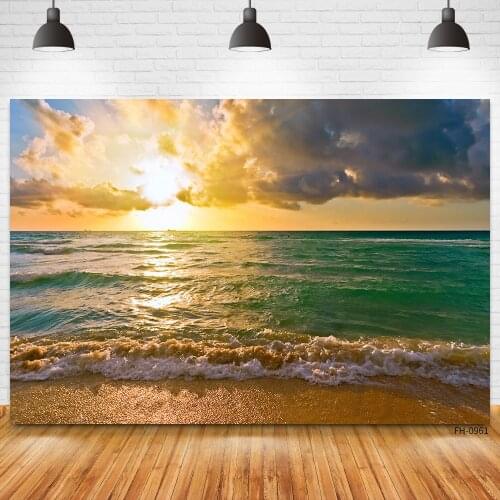 Summer Beach Sea Cloudy Photography Backdrops Sky Tropical Backgrounds For Photo Studio Baby Shower Newborn Children Photophone
