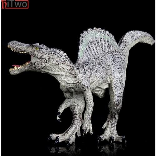 HiTwo New Prehistoric Jurassic Spinosaurus Solid PVC Savage T-Rex Dinosaur World Animal Model Action Figures Collection Toy