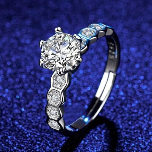 Rings for women jewelry women silver 925 jewelry moissanite ring matching rings 925 sterling silver luxury retro wedding ring