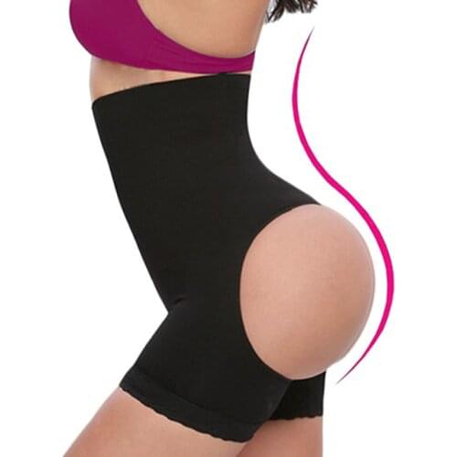 Underpant High Waist Trainer Open Butt Lifter Women Sexy Underwear Seamless BoyShort Shapewear Tummy Control Panties Body Shaper