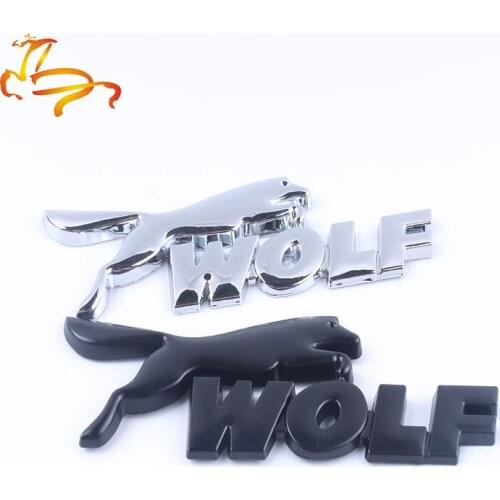 Metal Sticker Car Styling Wolf Decal for Ford Fiesta Mondeo Fusion Ecosport Focus 3 Kuga Edge Ranger Escape 3D Emblem Side Badge