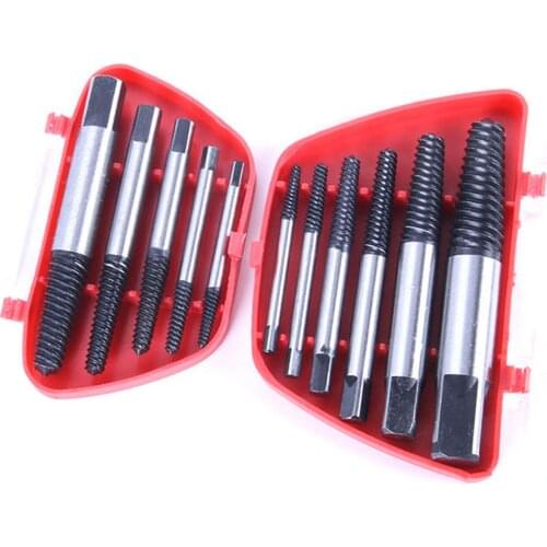 Screw Bolt Remover Tools Set Screw Extractor Serrated Thread Square Head Broken Damaged Tool Kit