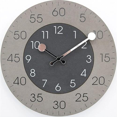 Simple Modern Wall Clock Silent Nordic Wooden Digital Creative Quartz Wall Clock Fashion Wood Reloj Pared Home Decor AD50HD