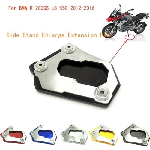 Motorcycle Kickstand Side Stand Enlarge Extension Pad Support Foot Pad For BMW R1200GS R1200 GS R 1200 GS R 1200GS LC K50 12-16