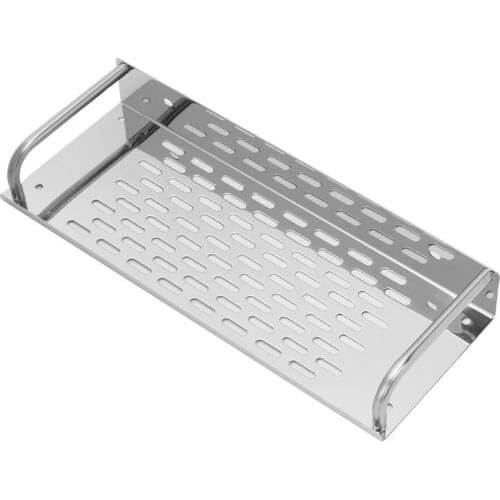 Stainless Steel Kitchen Bathroom Shelf Wall-mounted Storage Rack Single Layer