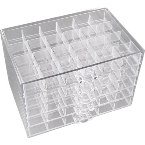 Transparent Plastic Storage Organizer for Beads, Rings, Jewelry Accessories, Art, and small DIY Crafts - 120 Slots