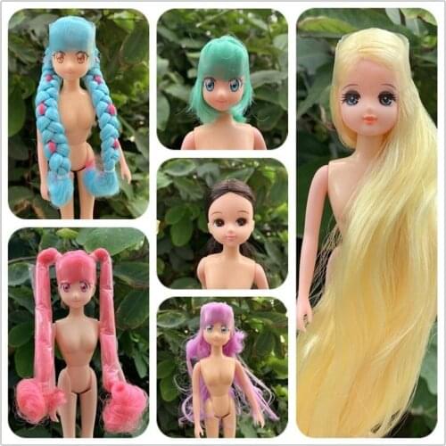 Rare Limited Edition Licca Doll Toy Head Original Cartoon Doll Head Girls Boys DIY Dressing Hair Toys Collection Cute Doll Head