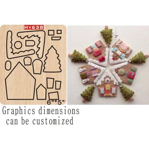 Christmas decoration cottage cutting dies 2019 new die cut &wooden dies Suitable for common die cutting machines on the market