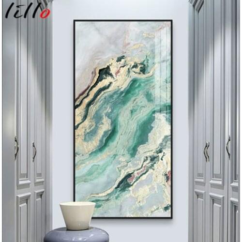 Nordic green blue gold ocean river fluid abstract wall art canvas prints print frames living room home decor