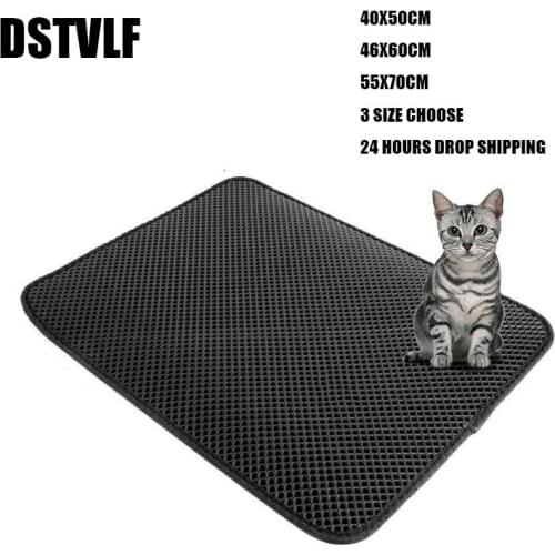 Waterproof Pet Cat Litter Mat EVA Double Layer Cat Litter Trapping Pets Mat Pad Bottom Non-slip Pet Litter Cat Mat Floor
