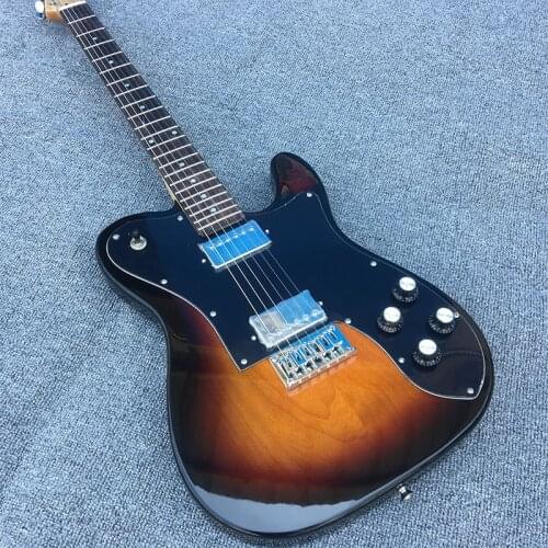 High quality 6 string electric guitar, Alnus cremastogyne body, maple neck, back string, double pickups, electronic musical inst