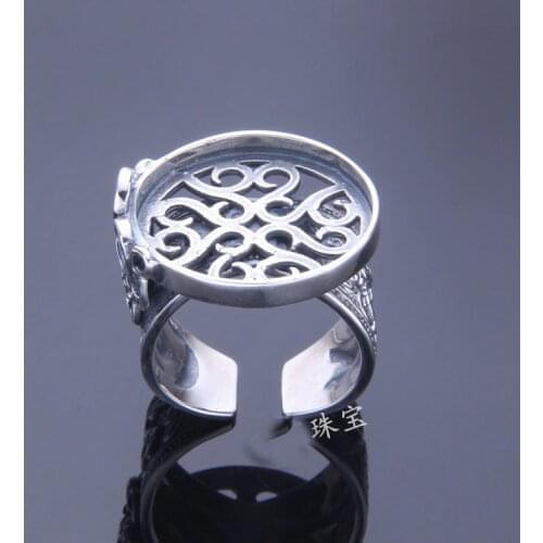 21*21mm 925 STERLING SILVER mens women Semi Mount Bases Blanks base blank Pad VINTAGE rings ring Setting set jewelry diy A2063