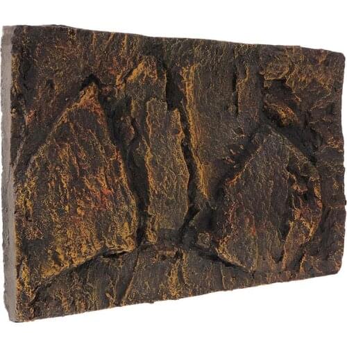 1pc Lifelike 3D Reptile Tank Background Board Turtle Climbing Board Tank Background Decoration PU Aquarium Background