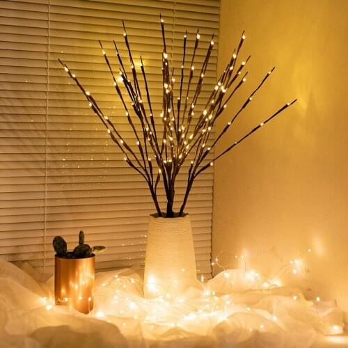 1pc Simulation Tree Branch Led Light String Wedding Party Christmas Decorations for Home Vase Filler Bedroom Decor Fairy Lights