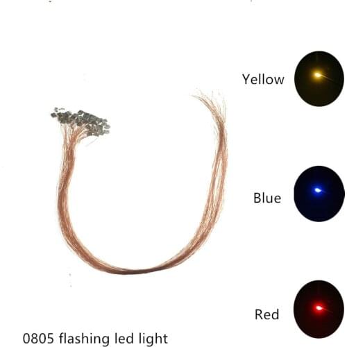 10pcs/Lot Flashing SMD Copper Wire 0805 3V Led Lamp Models Train Pre-Soldered Micro Litz For Toys Lighting