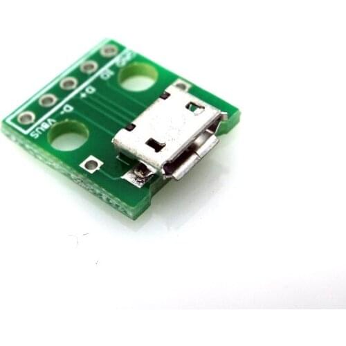 10 pcs MICRO USB Para Adaptador DIP 5pin Micro Usb Conector Fêmea Tipo B USB-01 Conversor PCB Placa De Ensaio Placa de Interrupt