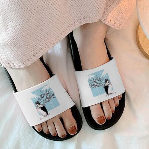 2021 Summer Home Slippers Women Simple Graphics Slippers Woman Casual Slippers Soft Flip Flops Women Zapatillas Mujer