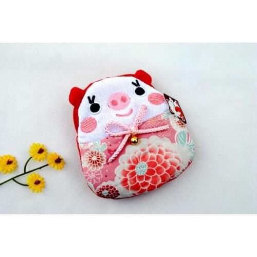 2021 10 pieces Japanese style piggy coin purses coin bags Zero Wallet Japanese kimono fabric